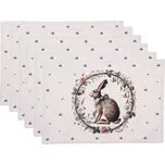 Clayre & Eef - Textilní prostírání NATURAL LINEN EASTER - sada 6 kusů NLE40