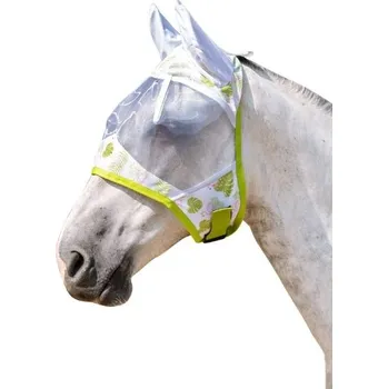 Koňská maska proti hmyzu Maska proti hmyzu HKM Flamingo green/pink PONY