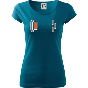Dámské tričko Rodinná trika - baterie maminka - Dámské triko Pure - 2XL ( Petrolejová )