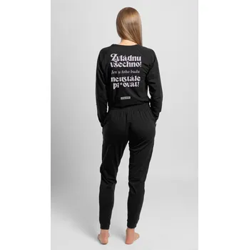 Dámské pyžamo Overal Traumatka Zvládnu všechno black XL - černá