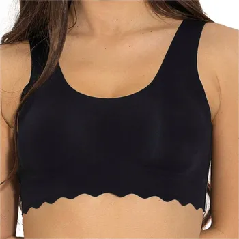 Podprsenka Mitex Bezešvá podprsenka s vyjímatelnými vycpávkami Feel Good černá S