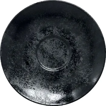 PORCELÁN RAK KARBON Podšálek pod šálek 17 cm černý