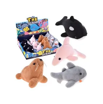 plyšák Plyšová zvířátka oceánu s pískátkem - Tuleň Delfín Kosatka Žralok ZA5779 univerzální