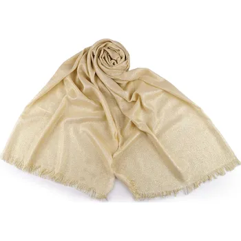 Deštník Šátek / šála / pléd s lurexem 80x200 cm béžová světlá 1 ks