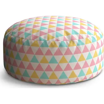Taburet Sablio Taburet Circle Tříbarevné trojúhelníky: 38x48 cm