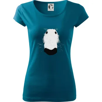 Dámské tričko Barzoj čumák (Moňas) - Dámské triko Pure - 2XL ( Petrolejová )