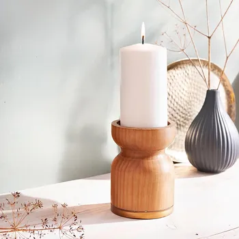 Svícen Dřevěný svícen Legno výška 13 cm