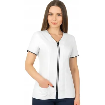 Zdravotnický oděv Dámská zdravotnická tunika/halena na zip, bílo-modrá, velikost 40