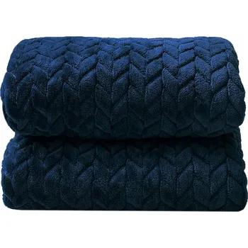 Prostěradlo Deka Xzhome mikrovlákno 160 cm x 200 cm modrá