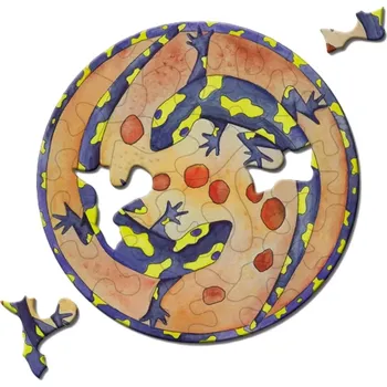 Puzzle Kulaté puzzle CURIOSI Picoli – mlok, 33 dílků