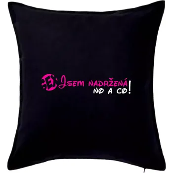 Polštář Jsem nadržená! No a co! - Polštář 50x50 - 50x50 - Pouze potah ( Černá )