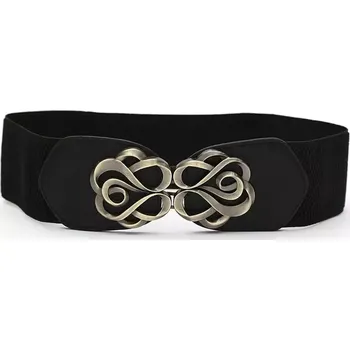 Opasek Dámský pružný elastický pásek na šaty Hichem Černý