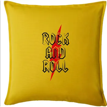 Polštář Rock and Roll blesk - Polštář 50x50 - 50x50 - Pouze potah ( Žlutá )