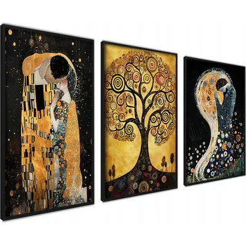 Obraz Plakáty na zeď Reprodukce Klimt Polibek Strom života Do kuchyně 60x80