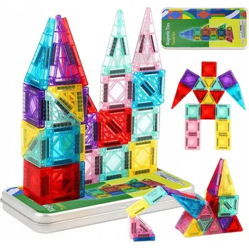 ostatní stavebnice MAGNETICKÉ STAVEBNÍ STAVEBNICE VZDĚLÁVACÍ 3D PANELY S krabička KRABIČKOU