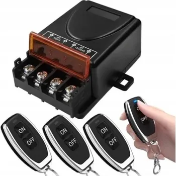 vypínač SPÍNAČ ZAP/VYP pro DÁLKOVÉ OVLÁDÁNÍ 230V + 2x DÁLKOVÝ OVLADAČ AC 90-250V 30A Dosah 70m