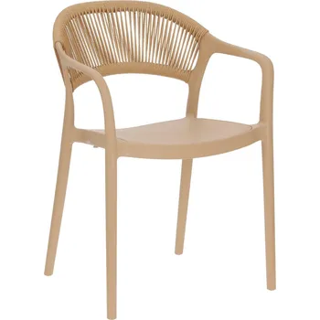 Zahradní židle Osma béžová Intesi z polypropylenu boho stohovatelná snadné čištění