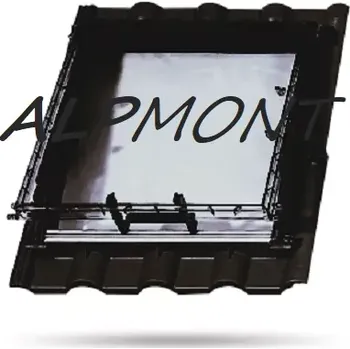 Bramac Luminex CL PLUS 63x76cm plastový RAL 9005 černá (Bramac Luminex CL PLUS - výlezové plastové nezateplené střešní okno profilované do modelu Bramac Classic. Rozměr okna 63x76cm, barva cihlová,šedohnědá a černá)