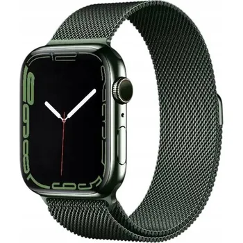 Řemínek na hodinky OCELOVÝ ZELENÝ ŘEMÍNEK MILÁNSKÝ TAH PRO APPLE WATCH 42/44/45/49 MM ELEGANTNÍ