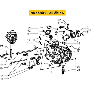 Těsnění pro motocykl Centauro Těsnění pod hlavu Honda 250 666B03175