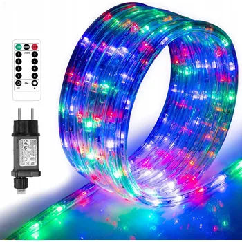 Vánoce SVĚTELNÝ HAD 10m LED VÁNOČNÍ OSVĚTLENÍ NA STROMEČEK MULTIKOLOR BAREVNÝ