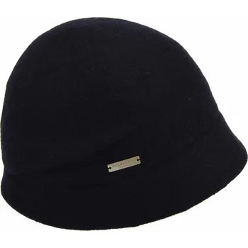 Klobouk SEEBERGER Dámský zimní klobouček z plstěné vlny – černý Unisize (S-XL)