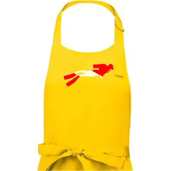 Kuchyňská zástěra Potápěč vlajka - Pánská zástěra na vaření - Univerzální velikost ( Žlutá )