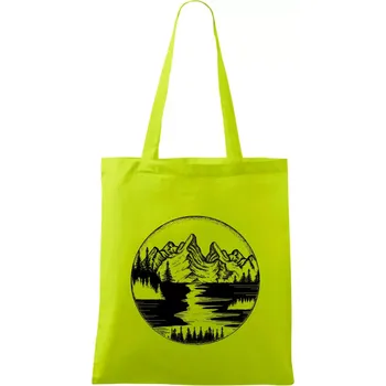 Cestování kruh - řeka - Taška bavlněná - 42 x 38 cm ( Limetková )