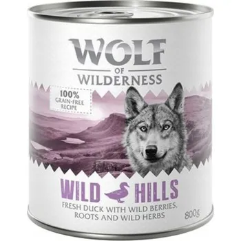 Krmivo pro psa Wolf of Wilderness Wild Hills Kachna konzerva 800g