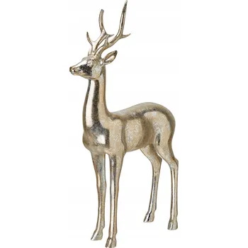 Obraz Figurka Jelena Černá Velká Dekorativní Jelen 43cm Zlatý