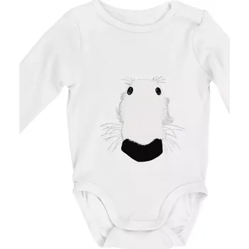 Barzoj čumák (Moňas) - Body kojenecké s dlouhým rukávem - Dlouhý r. 3-6 měs ( Bílá )