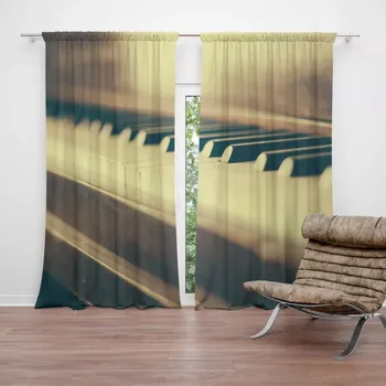 Závěs Sablio Závěs Klávesy klavíru: 2ks 140x250cm