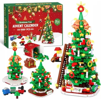 Obraz KALENDARZ ADWENTOWY 2025 KLOCKI CHOINKA 24 PŘEKVAPENÍ PRO DĚTI DÁREK