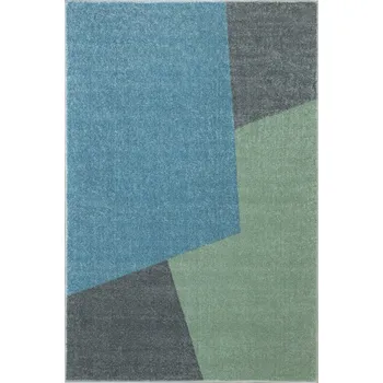 Koberec KOBEREC DĚTSKÝ MĚKKÝ ZELENÝ MODRÝ ŠEDÝ DO POKOJE LIMA 160x230 cm