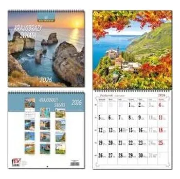 Kalendář Kalendarz 2026 30x60 13 planszowy Krajobrazy Św.
