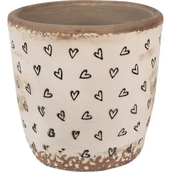 Květináč Clayre & Eef - Keramický květináč PLAYFUL HEARTS 6CE1652S