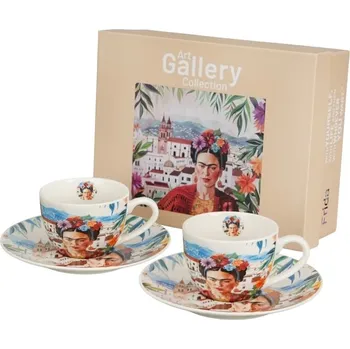 Mexican Art Red – sada 2 šálků na espresso