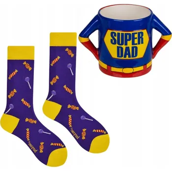 Pánské ponožky pro tátu + super hrnek 500ml Den otců jmeniny