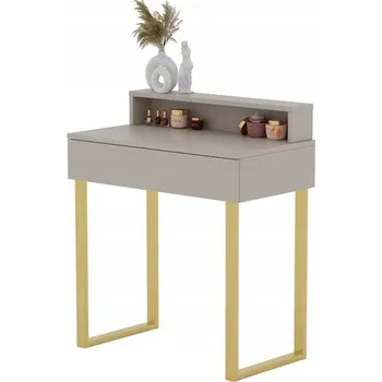 Toaletní stolek TOALETNÍ STOLEK KONZOLA LENA PLUS KAŠMÍR 75 CM + ZLATÉ NOHY KOVOVÉ
