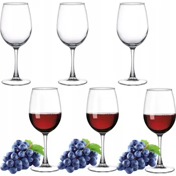 Sklenice Skleničky na bílé víno, skleničky na červené víno MG Home bílé 315 ml 6 ks