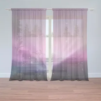 Záclona Sablio Záclony Fialová záře: 2ks 150x250cm