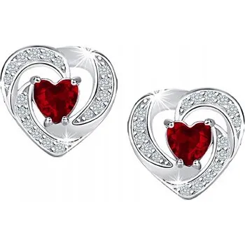 Náušnice STŘÍBRNÉ NÁUŠNICE 925 PRO ŽENY SRDÍČKA