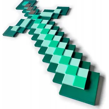 Samolepící dekorace Diamantový meč 3D nálepka na zeď Dekorace EKO pixely Den dětí