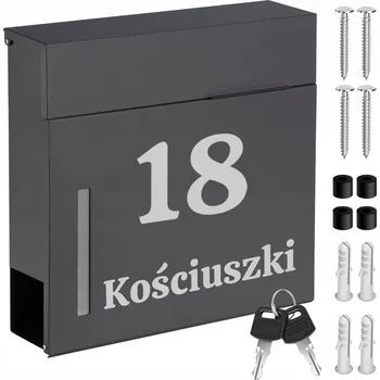 Poštovní schránka Poštovní schránka , s držákem na noviny, šedá Gockowiak