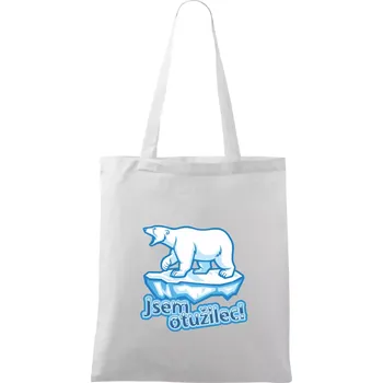 Jsem otužilec - medvěd - Taška bavlněná - 42 x 38 cm ( Bílá )