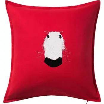 Polštář Barzoj čumák (Moňas) - Polštář 50x50 - 50x50 - Pouze potah ( Červená )