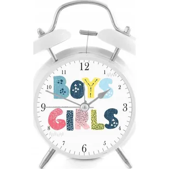 Budík Hlasitý budík s retro zvonky - Pro holku i kluka