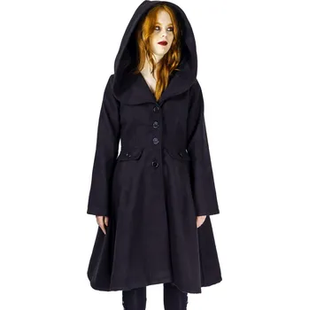 Dámský kabát kabát dámský ROCKABELLA - OSANNA - BLACK - M