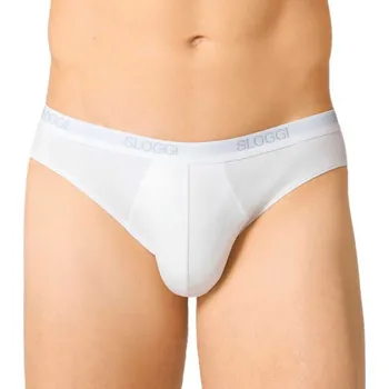 Slipy Sloggi Pánské slipy slipy bavlněné ploché švy Basic Mini bílé L