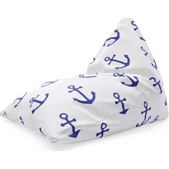 Sedací pytel Sablio Sedací vak Triangl Modré kotvy: 120 x 100 x 100 cm